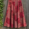 Boho Wrap Rok Rood â Patchwork Maxi Rok â 100% Katoen