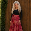 Boho Wrap Rok Rood â Patchwork Maxi Rok â 100% Katoen