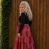 Boho Wrap Rok Rood â Patchwork Maxi Rok â 100% Katoen