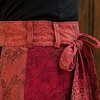 Boho Wrap Rok Rood â Patchwork Maxi Rok â 100% Katoen