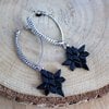 Business Chic & Avondglamour, zwarte geometrische Art Deco oorbellen