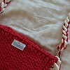 Cherry Fringe Bag – handgemaakte gehaakte schoudertas rood/ecru