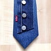Das Stropdas Linde van upcycled denim blauw