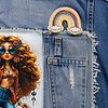 Flower Child– Upcycled Denim Jasje