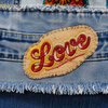 Flower Child– Upcycled Denim Jasje