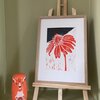 Flower power linoprint