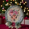 Forest Glow – Handgemaakt Houten Winterbord met Hert Ø15 cm