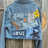 Freedom & Love – One of a Kind Upcycled Denim Festival Jacket