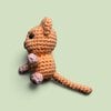 Gehaakt mini-Katje – handgemaakt klein knuffeltje van katoen