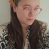 Gehaakte bandana | Crème, lichtbruin, zwart en oranje