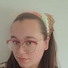 Gehaakte bandana | Lichtroze, koraaloranje, lichtgroen, crème en lichtbruin
