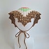 Gehaakte bandana | Lichtroze, koraaloranje, lichtgroen, crème en lichtbruin