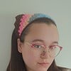 Gehaakte bandana | Turquoise, denimblauw, perzikoranje, neon roze en donkerbruin