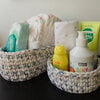 Gehaakte opbergmanden set van 2 met Stitch afbeelding | Babykamer