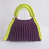 Gehaakte tas Shelly | Paars en neon groen