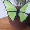 Glas in lood vlinder - groen