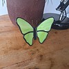 Glas in lood vlinder - groen