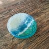 Glazen tapas schaaltje, sieraden schaaltje van glas.