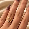 Gouden Maan en Sterren Ring – 925 Sterling Zilver met 18K Goud Verguld | Verstelbare Celestial Ring – Cleopatra's World