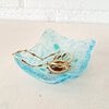 Handgemaakt sieraden schaaltje van glas. Uniek klein glazen schaaltje.