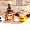 Handgemaakte Halloween glaskralen – set van 3 lampwork kralen