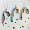 Handgemaakte kerstversiering van kralen, 'Colourful Candy Canes'