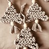 Handgemaakte macramé kerstboompjes – set van 3 kersthangers