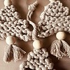 Handgemaakte macramé kerstboompjes – set van 3 kersthangers