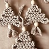 Handgemaakte macramé kerstboompjes – set van 3 kersthangers