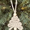 Handgemaakte macramé kerstboompjes – set van 3 kersthangers