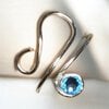 Handmade Sapphire Ring – zilveren ring met saffierkleurige Swarovski-kristal