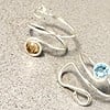 Handmade Sapphire Ring – zilveren ring met saffierkleurige Swarovski-kristal