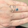 Handmade Sapphire Ring – zilveren ring met saffierkleurige Swarovski-kristal