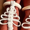 Handgemaakte servetring met macramé kerstboom – kerstdecoratie