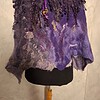 Handgemaakte Vilten Wollen Poncho met Katoenen Voering – Wearable Art
