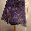 Handgemaakte Vilten Wollen Poncho met Katoenen Voering – Wearable Art