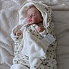 Handgemaakte wikkeldeken konijnenprint | Pastel | Baby 🐰