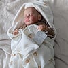 Handgemaakte wikkeldeken met berenprint | Hydrofiel & wellness fleece 🐻