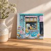 Handgeschilderd tegeltje – De bloemenwinkel | 10 × 10 cm