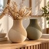 Japandi vaas – minimalistisch 3D-geprint design voor droogbloemen