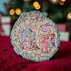 Kerstvreugde – Nostalgisch Handgemaakt Kerstbord Ø15 cm
