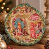 Kerstvreugde – Nostalgisch Handgemaakt Kerstbord Ø15 cm