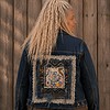 Let Kindness Bloom – One of a Kind Upcycled Denim Jacket