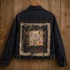 Let Kindness Bloom – One of a Kind Upcycled Denim Jacket