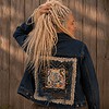 Let Kindness Bloom – One of a Kind Upcycled Denim Jacket