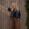 Let Kindness Bloom – One of a Kind Upcycled Denim Jacket