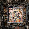 Let Kindness Bloom – One of a Kind Upcycled Denim Jacket
