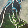 Linoprint paarden