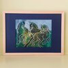 Linoprint paarden