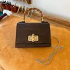 Madrid Bambú - leren handtas met gouden strap